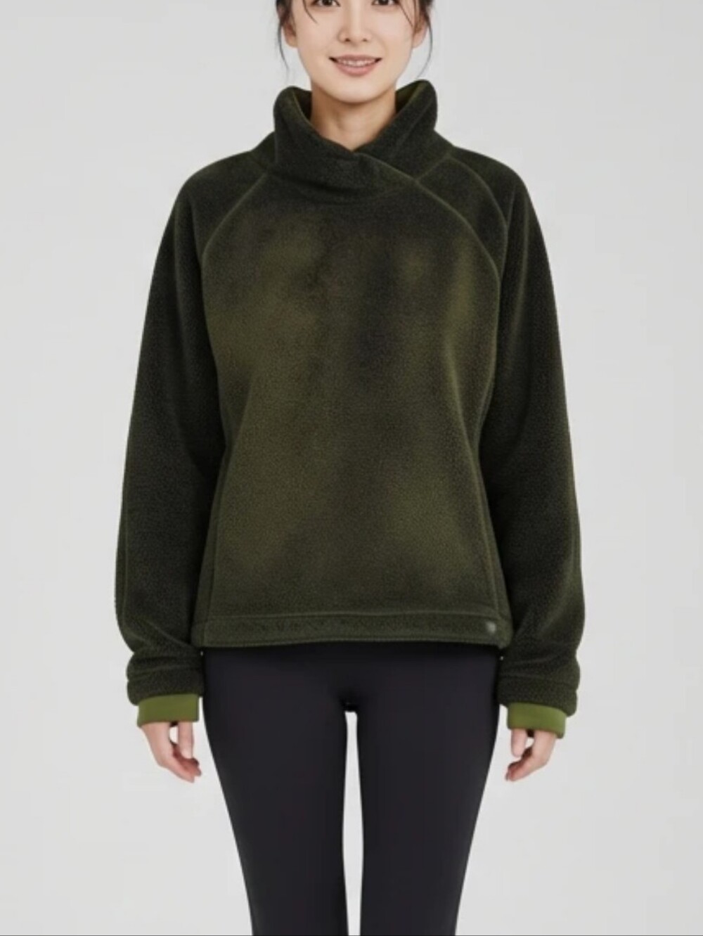 Mountain Hardwear Olive Green Cozy Fleece Pullover Sweater